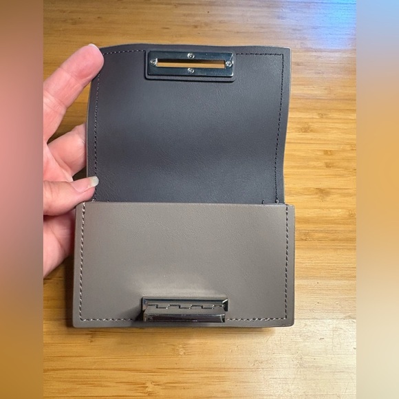 EUC Zac Zac Posen- Earthette Leather Mini Wallet Card Holder in Color Smog. - Picture 3 of 8